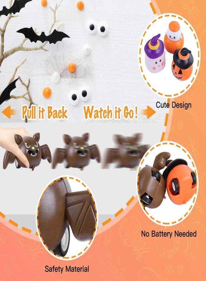 JDSTY 12Pcs Halloween Pull Back Cars 12 Styles Mini Friction Powered Vehicle Pumpkin Ghost Pull Back Toy Cars for Halloween Party Favors Trick or Treat Goodie Bag Fillers - Image 4